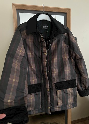 Düğmeli Kahverengi Midi Kadın Ceket - Görsel 5