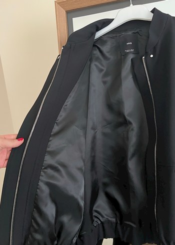 Siyah Midi Kadın Fermuarlı Ceket - Görsel 3