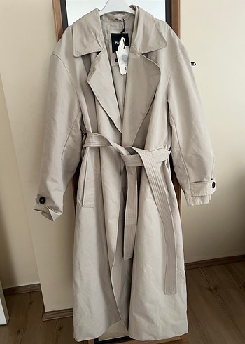 Bej Kemerli Midi Trench Coat - Görsel 2