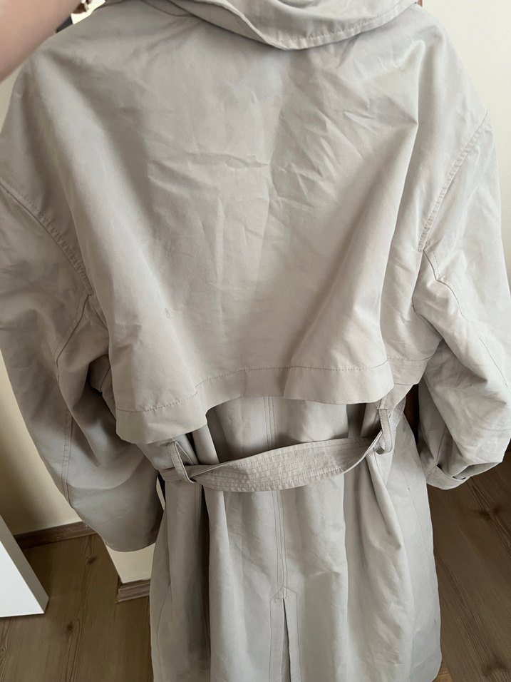 Bej Kemerli Midi Trench Coat - Görsel 5