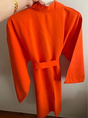 m Beden turuncu Renk Keten kimono