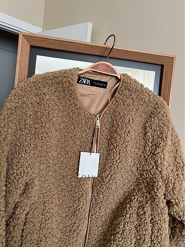 s Beden camel Renk Teddy ceket