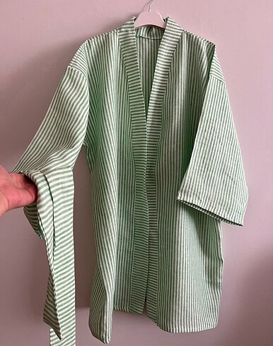 Özel dikim keten kimono