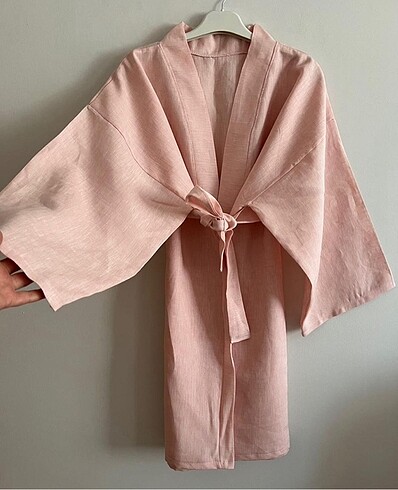 Özel dikim keten kimono