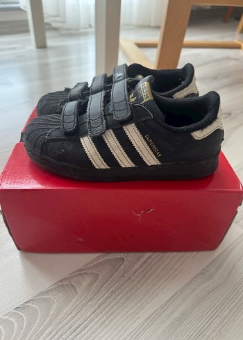 Adidas Erkek Çocuk Siyah Adidas Cırtlı Spor Ayakkabı