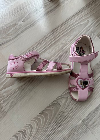 Kız Çocuk Pembe Baskılı Tokalı Sandalet - Görsel 4