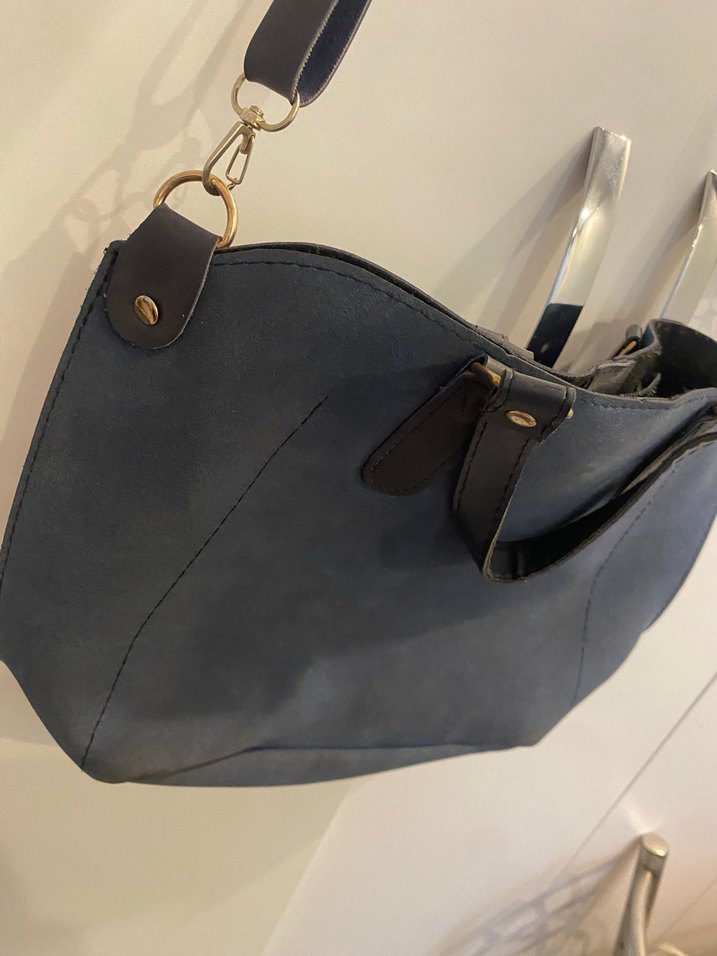 Kadın Lacivert Tokalı Çanta - Görsel 2