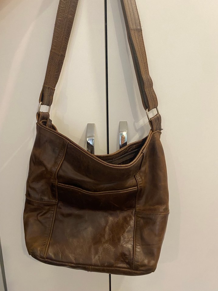 Kahverengi Deri Kadın Çanta - Görsel 2