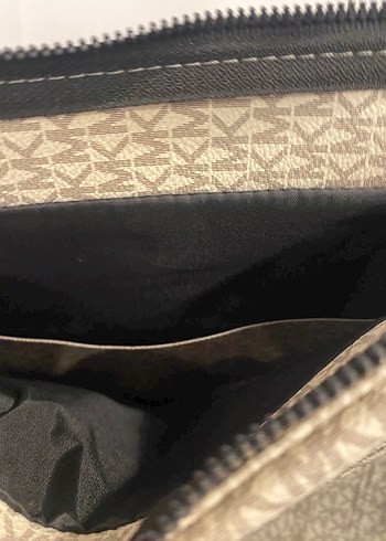 Bej Baskılı Kadın Çanta Fermuarlı - Görsel 2