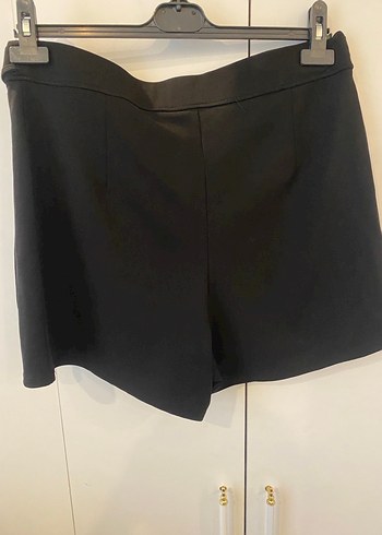 Siyah Kemerli Mini Şort Etek - Görsel 2