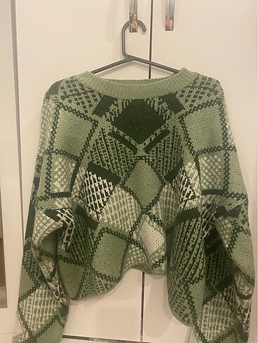 Trendyol Crop Yeşil Kazak