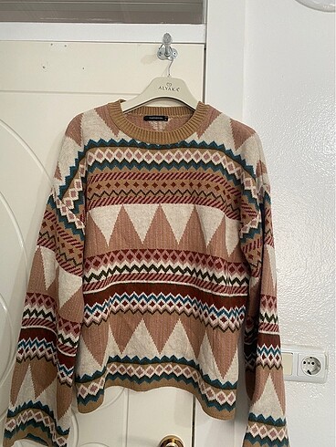 Trendyol renkli oversize kazak