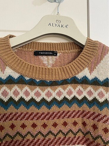 Trendyol & Milla Trendyol renkli oversize kazak