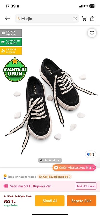 Marjin Sneaker Ayakkabı