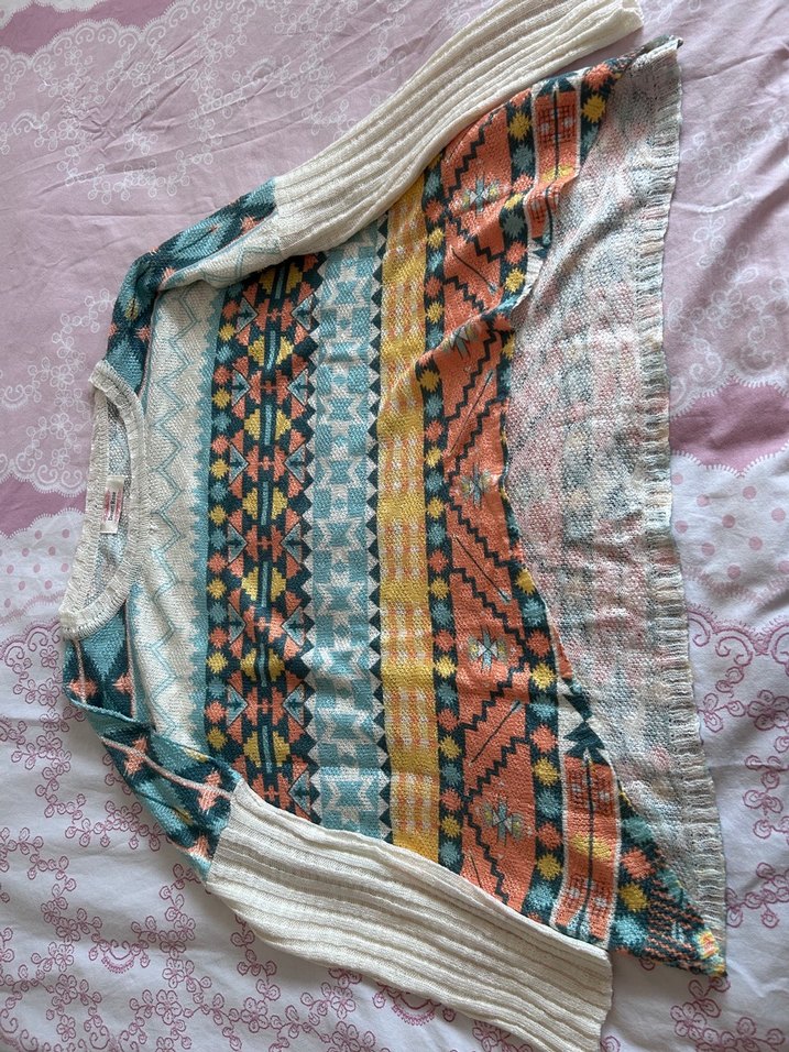 Etnik bohem kadın triko - Görsel 3