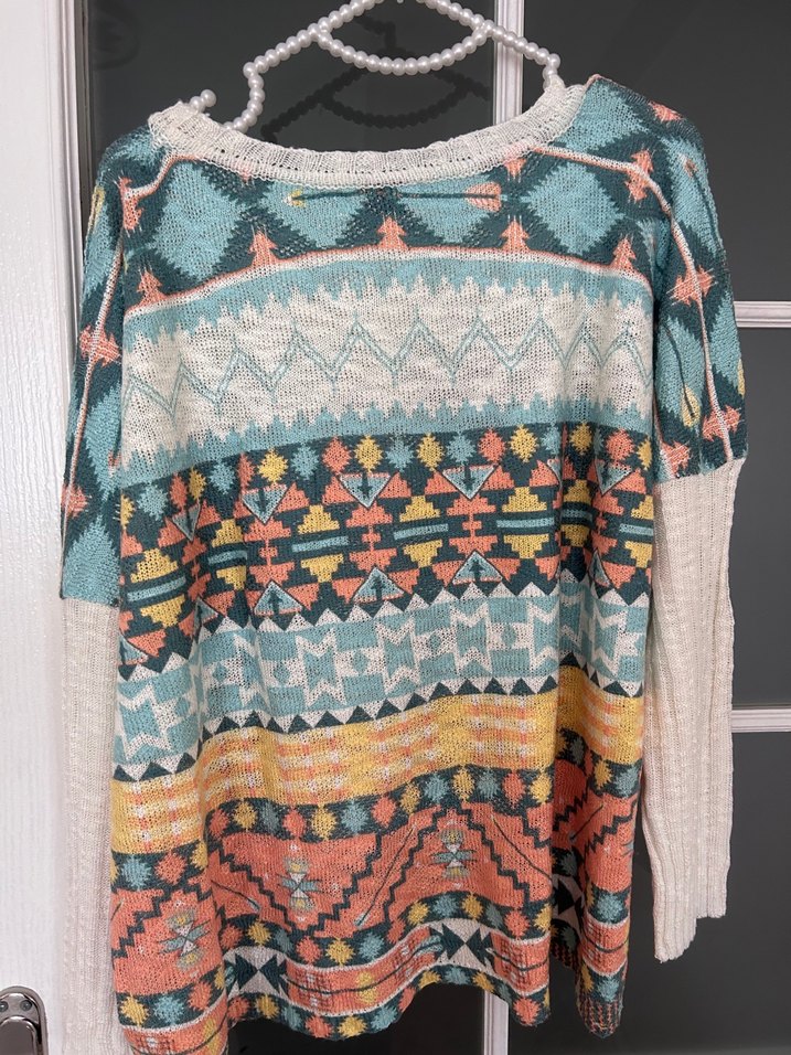 Etnik bohem kadın triko - Görsel 4