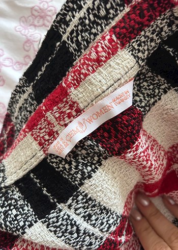 Kırmızı oduncu Ekose Düğmeli Kadın Gömlek - Görsel 3