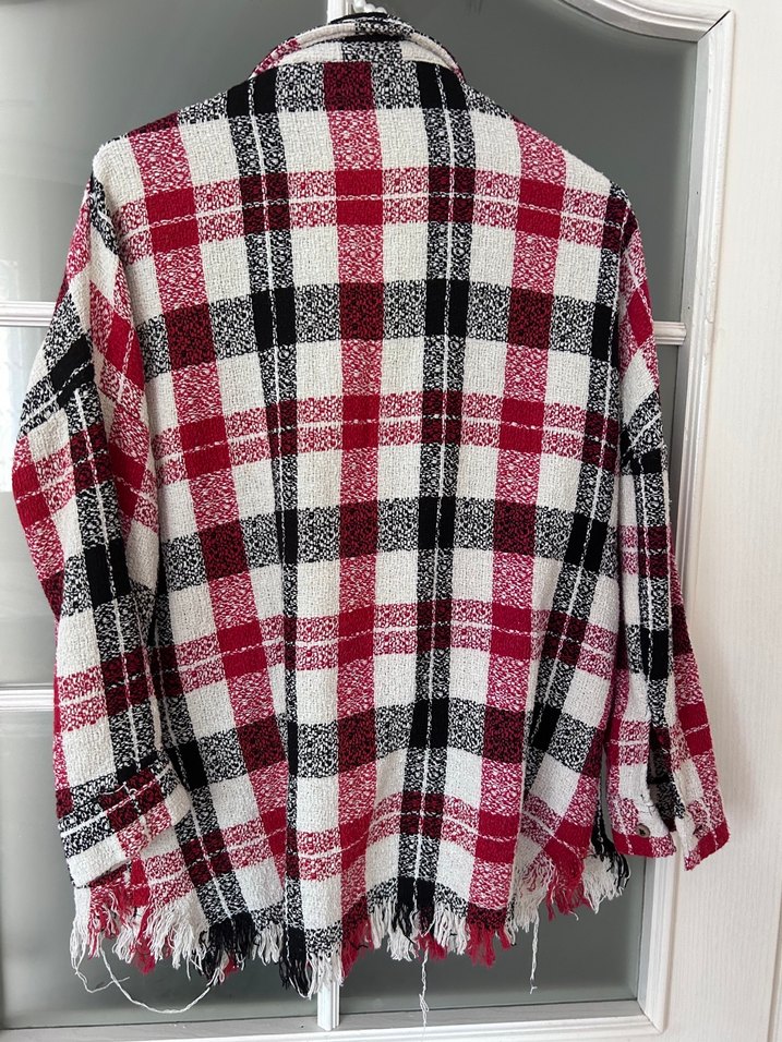 Kırmızı oduncu Ekose Düğmeli Kadın Gömlek - Görsel 4