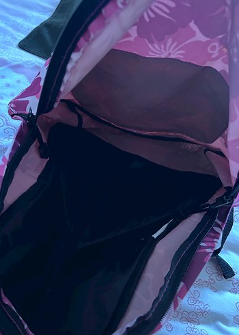 Çiçek Desenli Pembe Kadın Sırt Çantası - Görsel 2