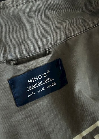 Kadın Haki Deri Detaylı Düğmeli Ceket parka - Görsel 3