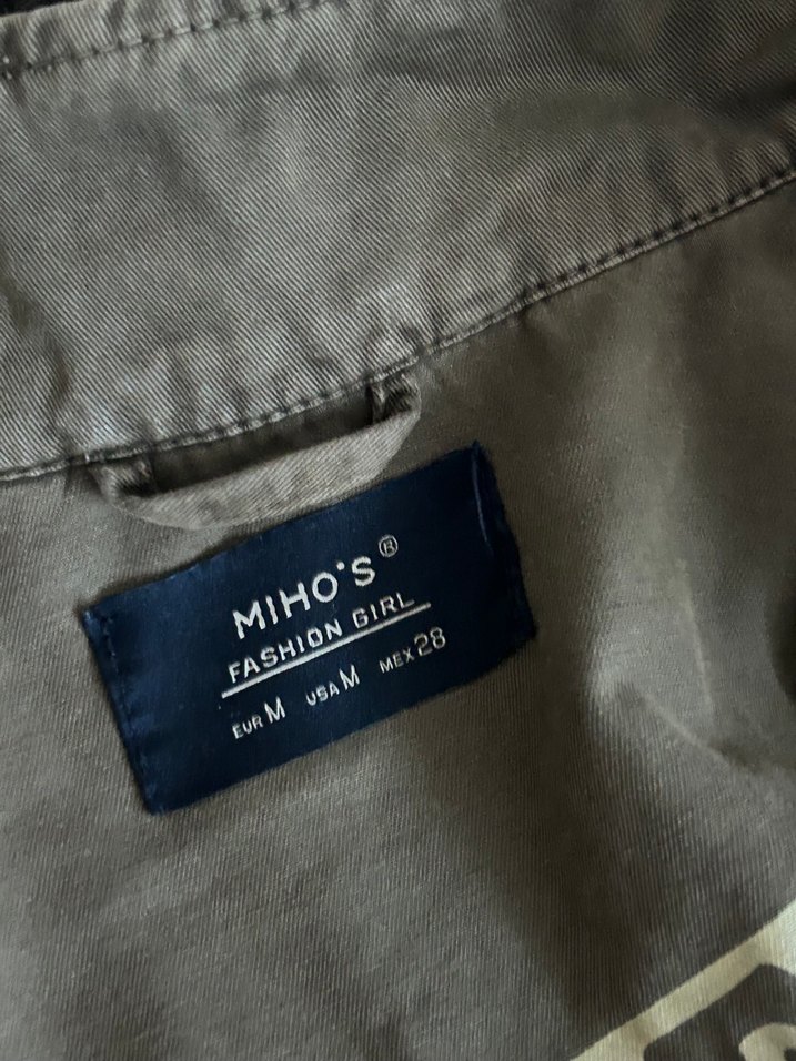 Kadın Haki Deri Detaylı Düğmeli Ceket parka - Görsel 3