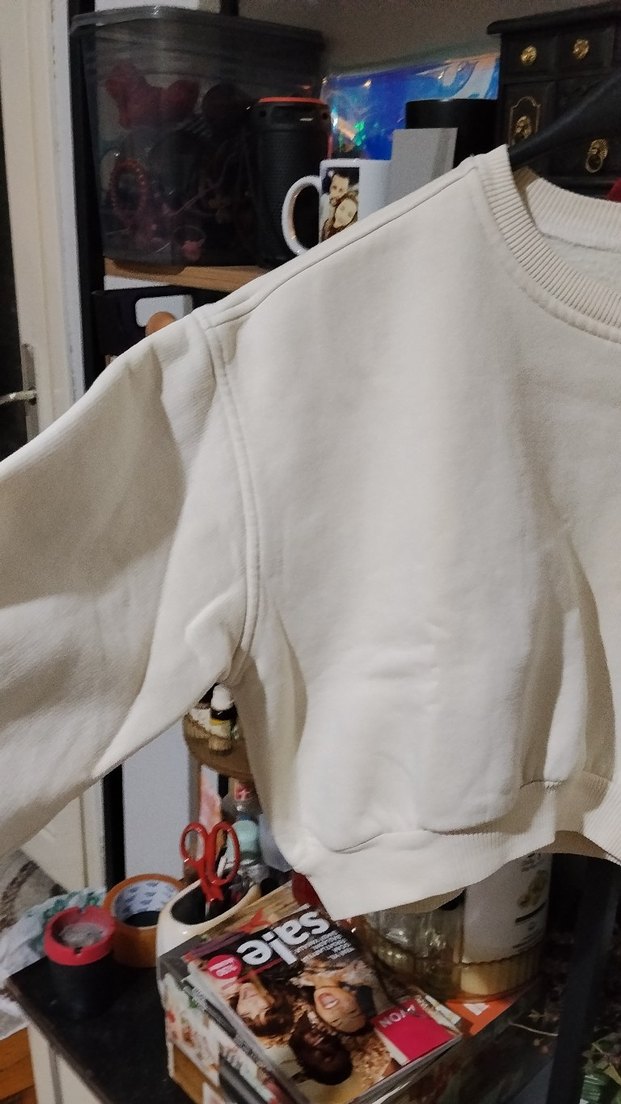 Uzun Kollu Crop Sweatshirt - Görsel 3