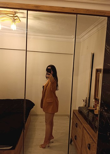 Zara Kahverengi Kadın Blazer Ceket