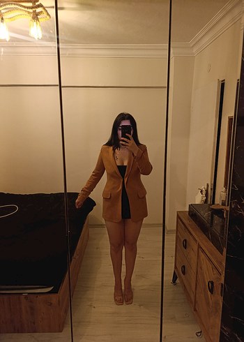 Kahverengi Kadın Blazer Ceket