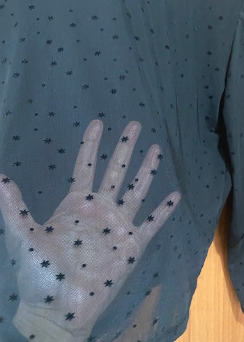 Siyah Uzun Kollu Tül Bluz - Görsel 2