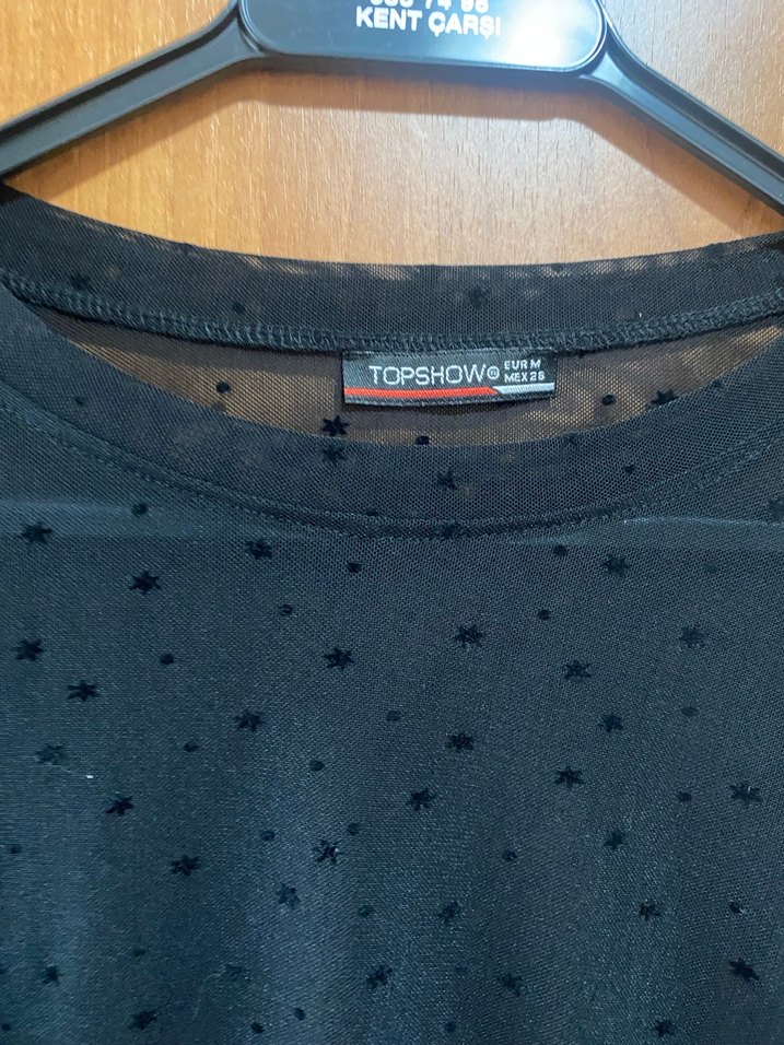 Siyah Uzun Kollu Tül Bluz - Görsel 3