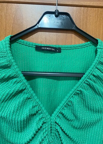 Yeşil renk milla bluz - Görsel 3