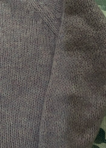 Lila Kadın Basic Örgü Kazak - Görsel 3