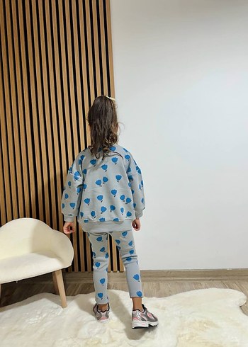 ZARA Çiçekli Kız Çocuk Takım - Görsel 4