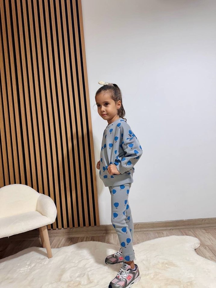 ZARA Çiçekli Kız Çocuk Takım - Görsel 2