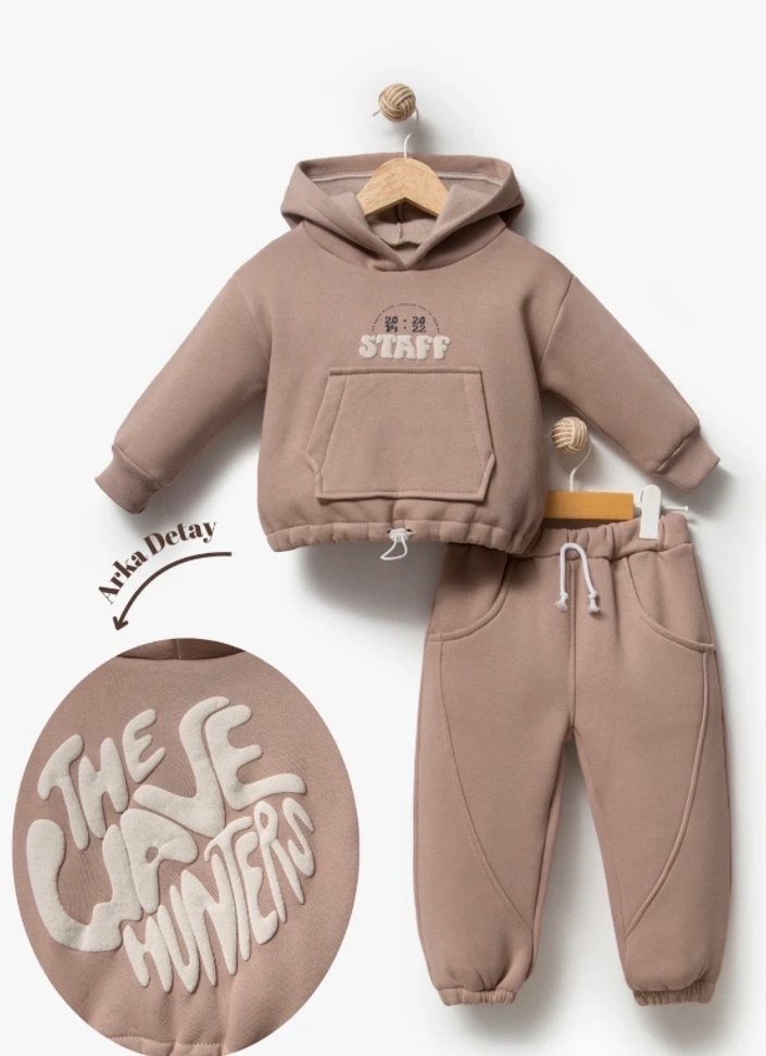 Kapüşonlu Çocuk Eşofman Takımı - Görsel 4