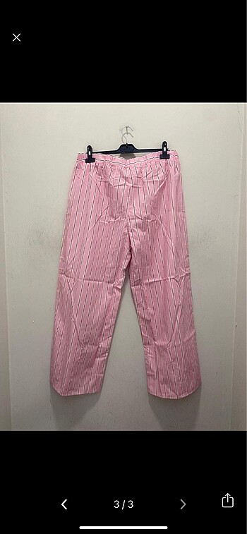 xl Beden Çizgili pantolon