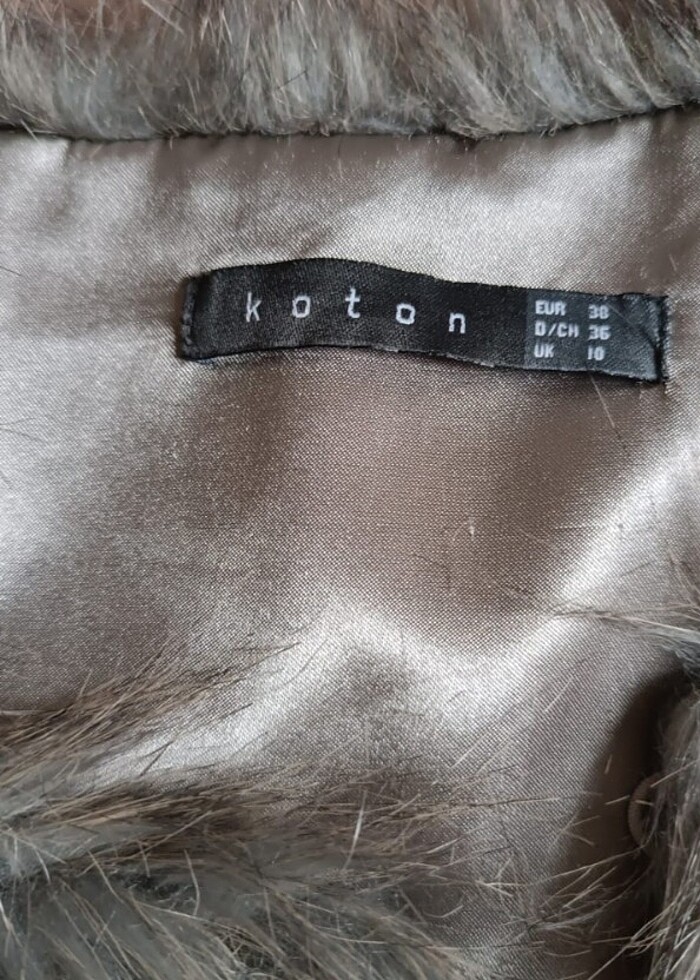 Koton bayan kürk yelek - Görsel 3