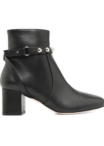 Red Valentino, Stud detaylı Siyah Deri Topuklu Kadın Bot