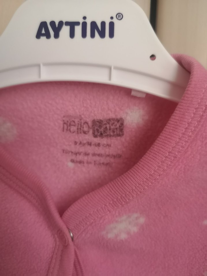 Pembe Baskılı Kız Çocuk Polar Hırka - Görsel 3