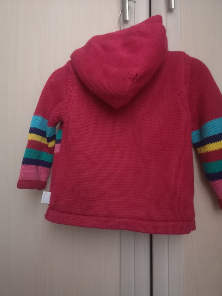 Çiçek Nakışlı Renkli Kiz Hırka mont - Görsel 3