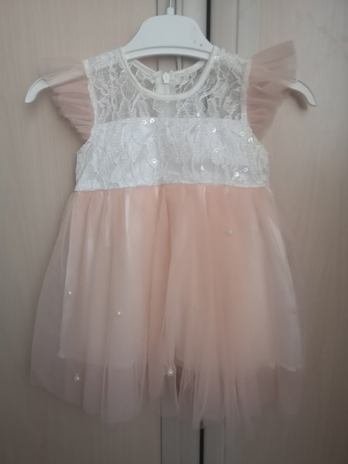 Nakışlı Tül Detaylı Kız Çocuk Elbise - Görsel 2