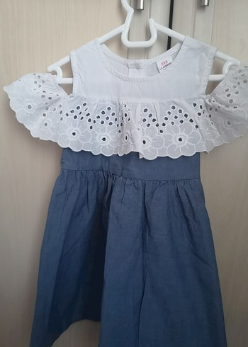 Kız Çocuk Nakışlı Fırfırlı Elbise - Görsel 2