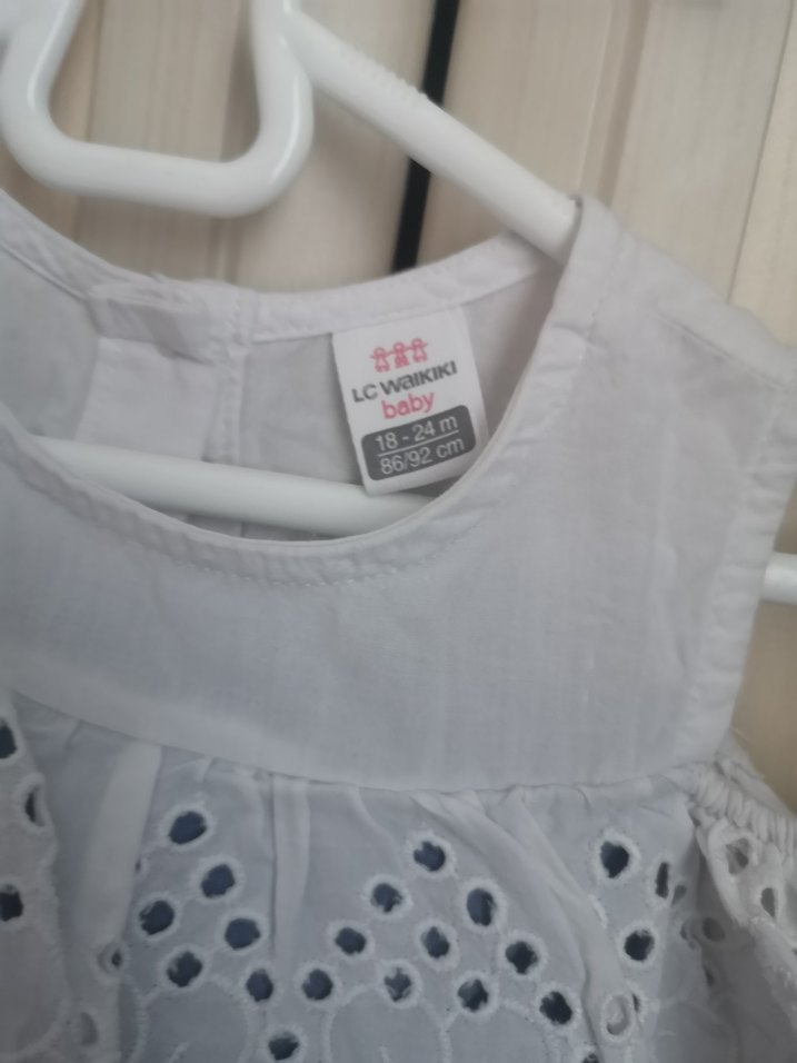 Kız Çocuk Nakışlı Fırfırlı Elbise - Görsel 4