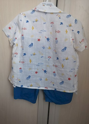 Bebek Erkek Kısa Kollu Baskılı Pamuklu Takım - Görsel 4