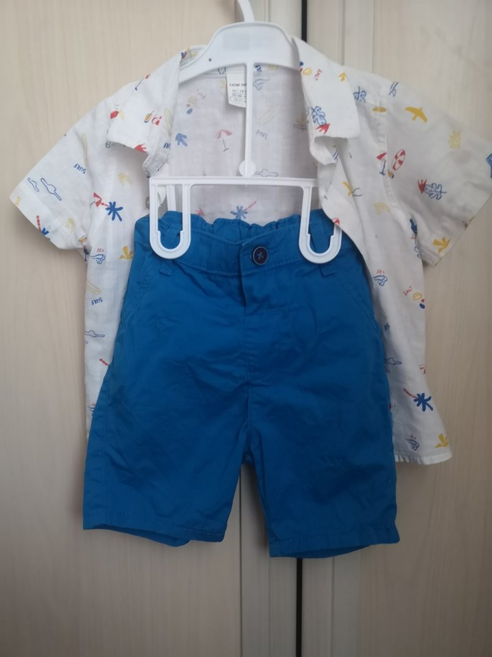 Bebek Erkek Kısa Kollu Baskılı Pamuklu Takım - Görsel 2