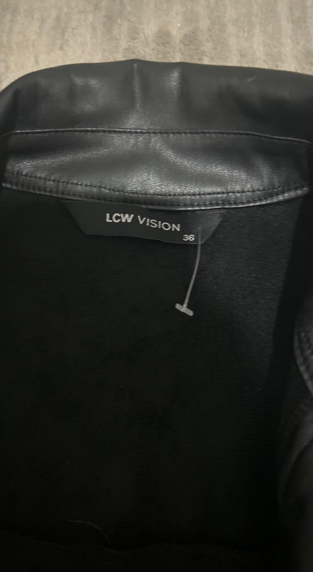 Düğmeli Siyah Deri Kadın düğmeli elbise - Görsel 3