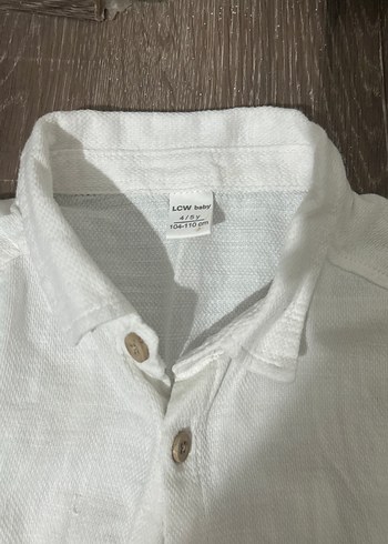 Beyaz Erkek Çocuk Keten Gömlek - Görsel 2