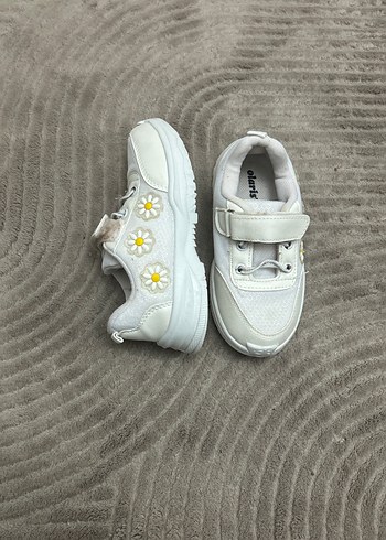 Kız Çocuk Beyaz Cırt Cırtlı Spor Ayakkabı - Görsel 2