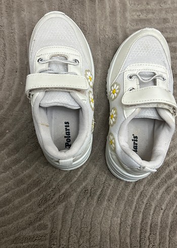 Kız Çocuk Beyaz Cırt Cırtlı Spor Ayakkabı - Görsel 4