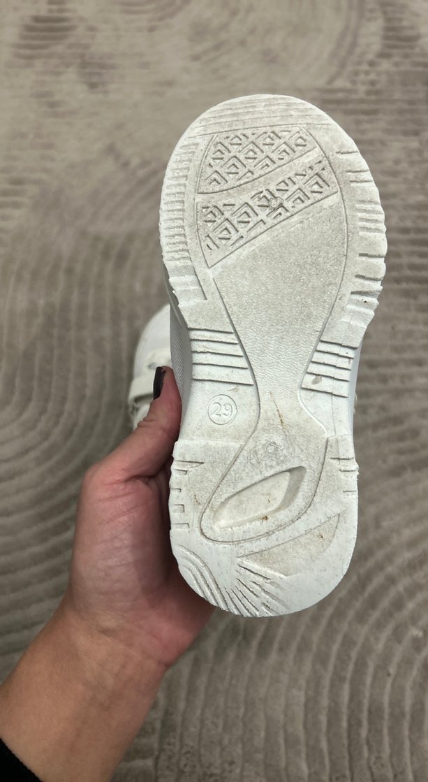 Kız Çocuk Beyaz Cırt Cırtlı Spor Ayakkabı - Görsel 3